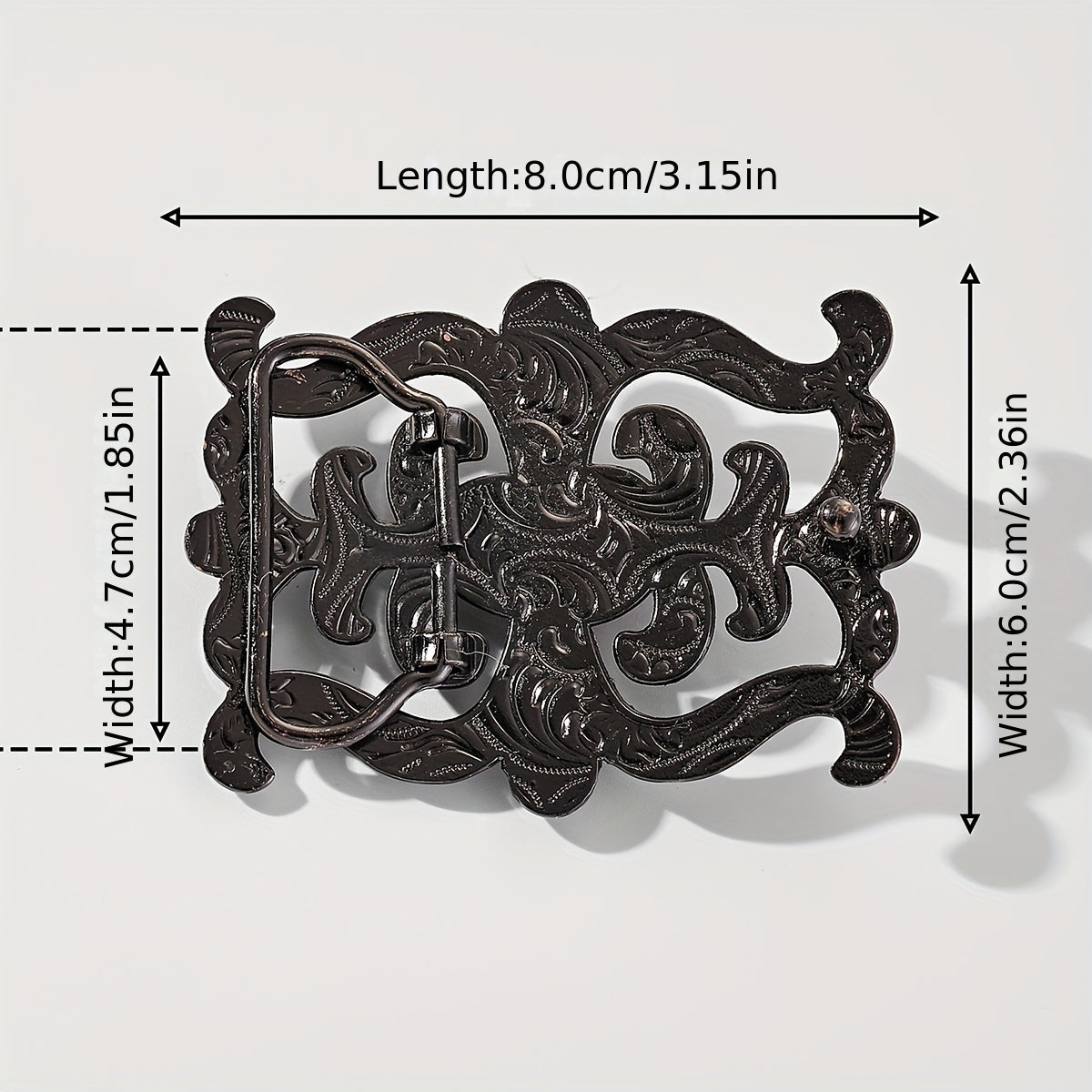Geometric Hollow Out Belt Buckle Vintage Retro Cowboy Cowgirl Boho Style