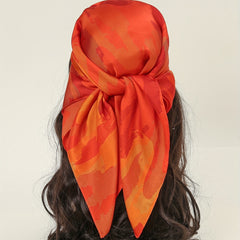 Orange Gradient Tie Dye Bandana Head Wrap Scarf