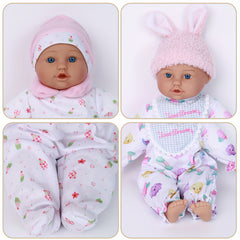 2pcs High 13Inch Reborn Doll Twins with 2 Real Life Dolls