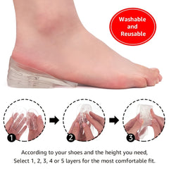 Adjustable 5 Layer Height Increasing Insoles for Men & Women