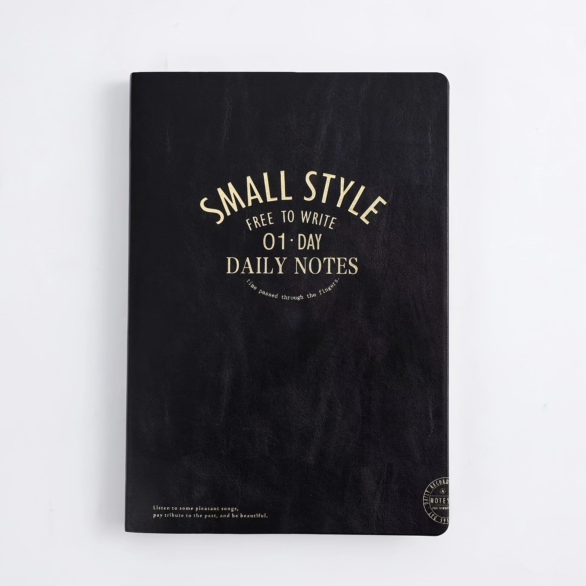 A5 Leather Notebook High Quality Touch of Real Leather Beige Paper 96 Thick