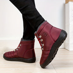 Fur Lined Snow Boots Waterproof Windproof Non Slip Winter Boots