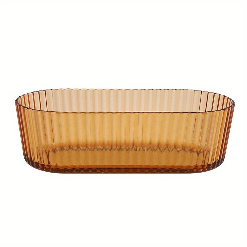 Small Fresh Striped Glass Fruit Bowl Snack Plate Marine Storage Bowl