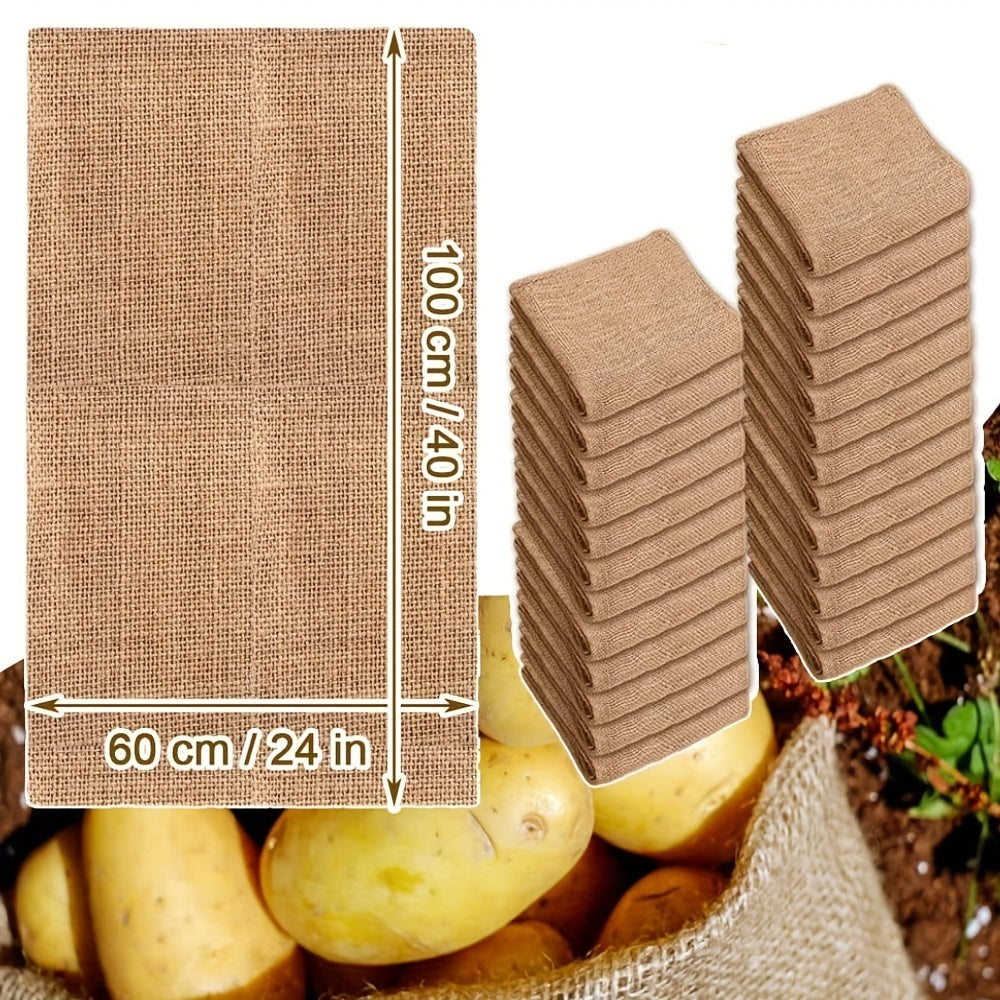 Large Burlap Potato Sack Race Bags Durable Reusable for Family Games Gardening