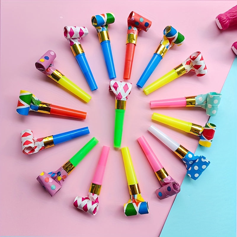 20pcs Colorful Blowing Whistle Horns For Adults Party Activities
