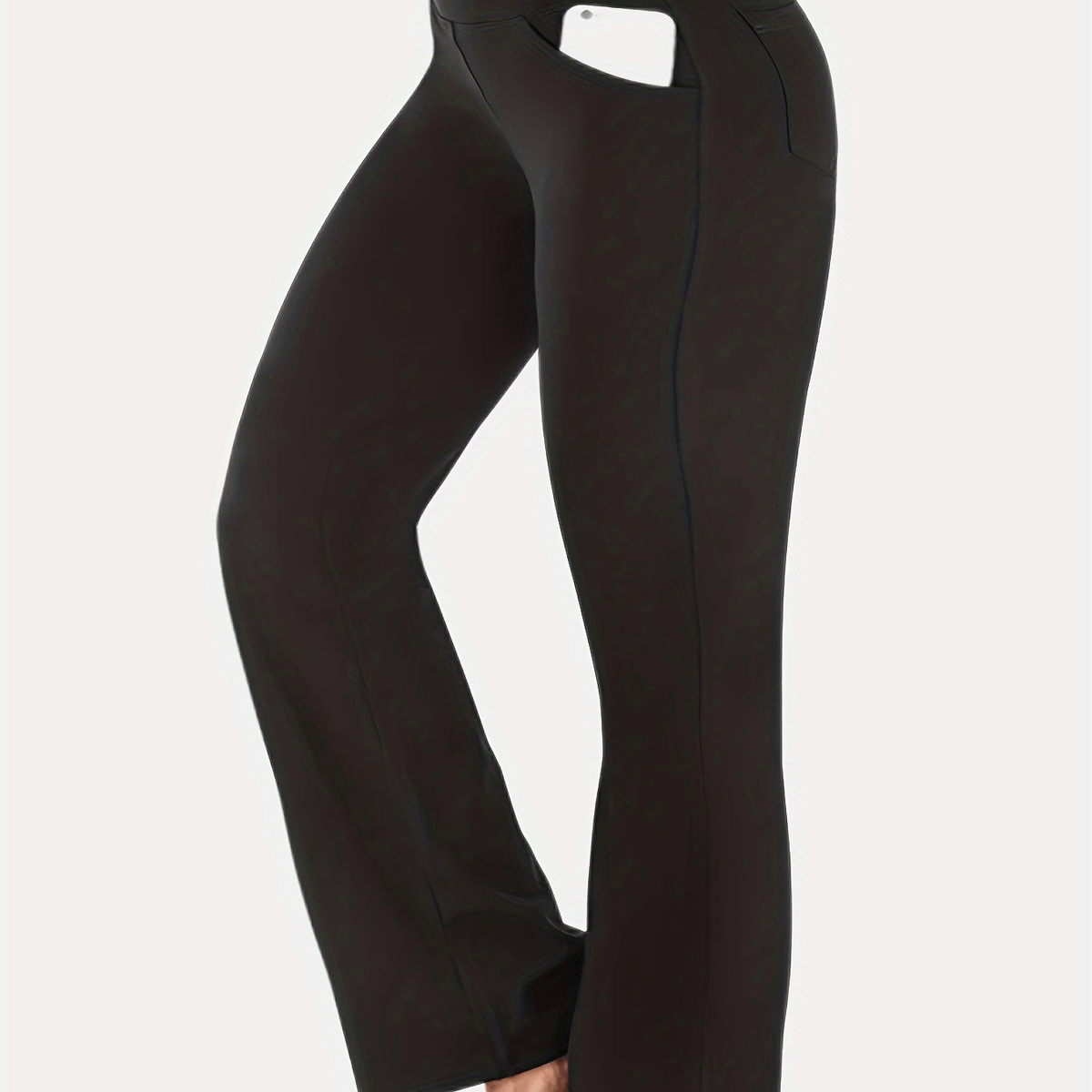  High Rise Stretch Yoga Pants Women's Solid Waist Band