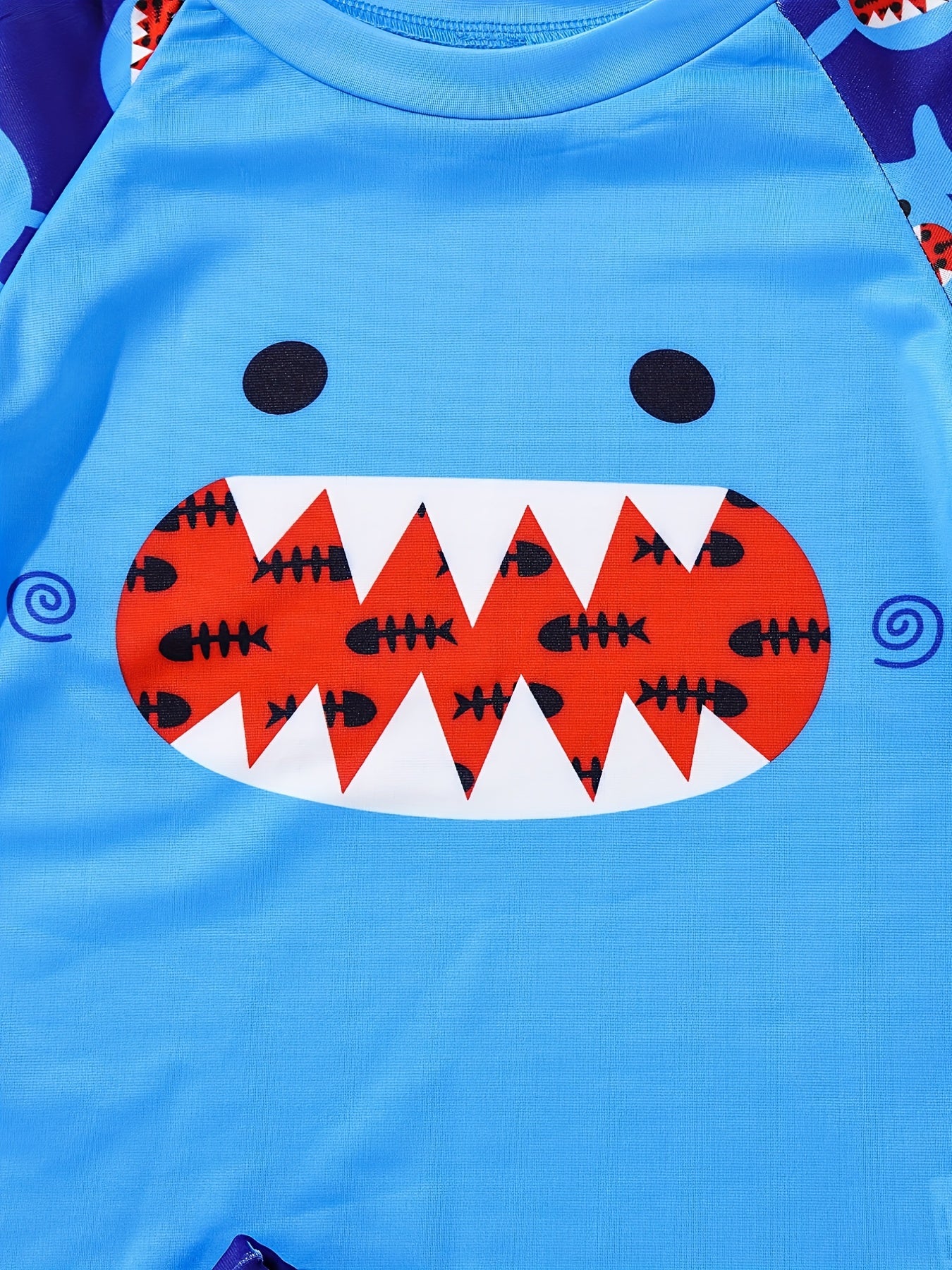 Boys Cartoon Shark Swimwear Set for Beach Vacation