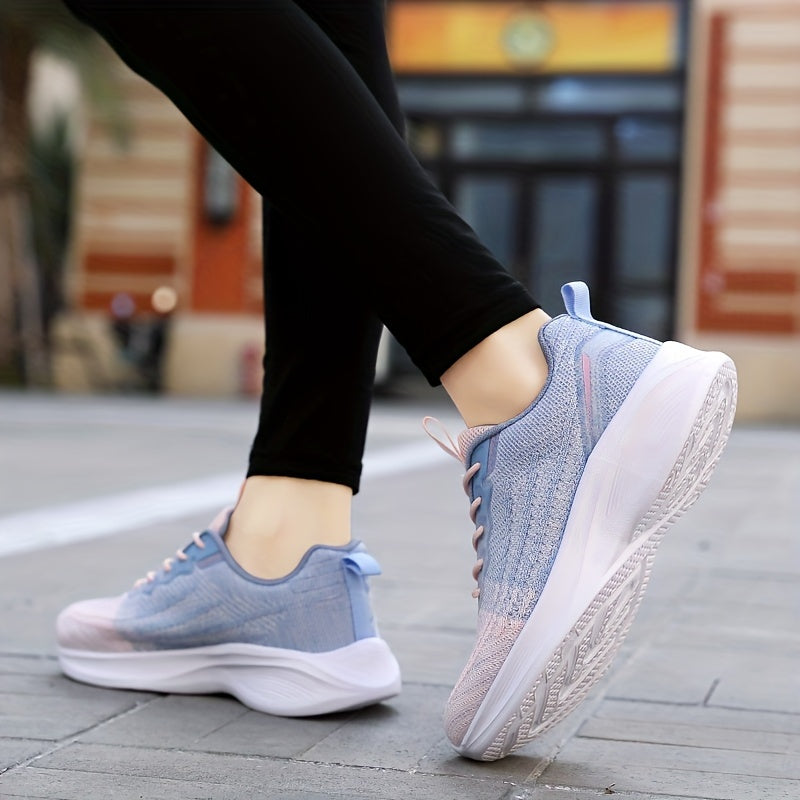 Women's Contrast Running Shoes Lightweight Breathable Sports Sneakers