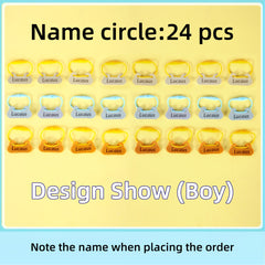24pcs Custom Shoe Name Labels for Students' Items, Laser Engraved