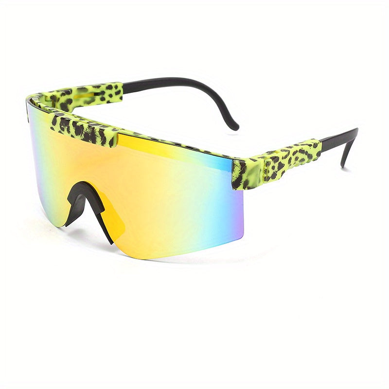 Men's Cyberpunk One-lens Sunglasses Windproof Outdoor Sports Eyewear