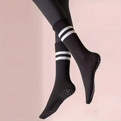 Non Slip Yoga Socks Medium Tube Indoor Dance Socks