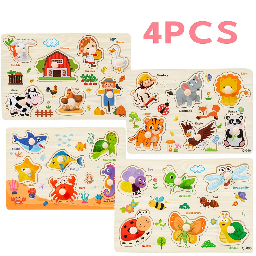 Educational Wooden Puzzle Set for Kids Alphabet Learning Kit