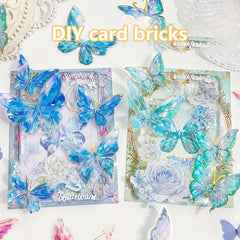 Butterfly Series Hot Stamping & Laser PET Stickers 20pcs