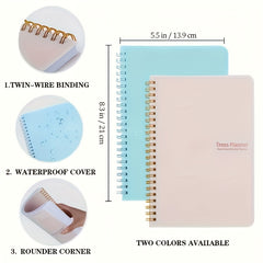 Spiral Coil A5 Undated Daily Weekly Planner 52 Pages