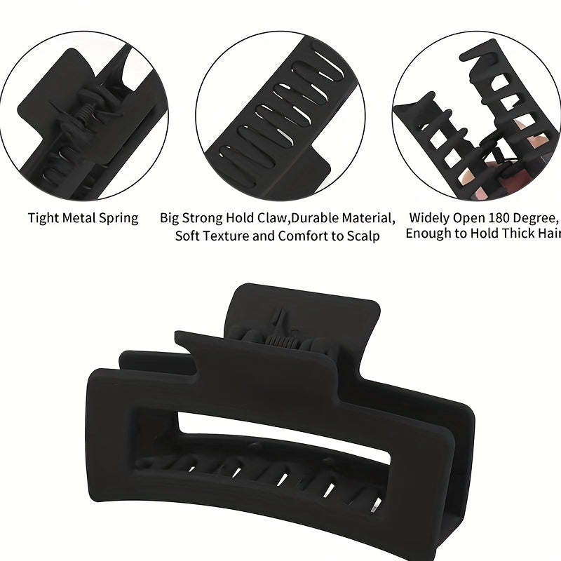 Matte Hair Claw Clip Non Slip Strong Hold Grip Hair Jaw Clip