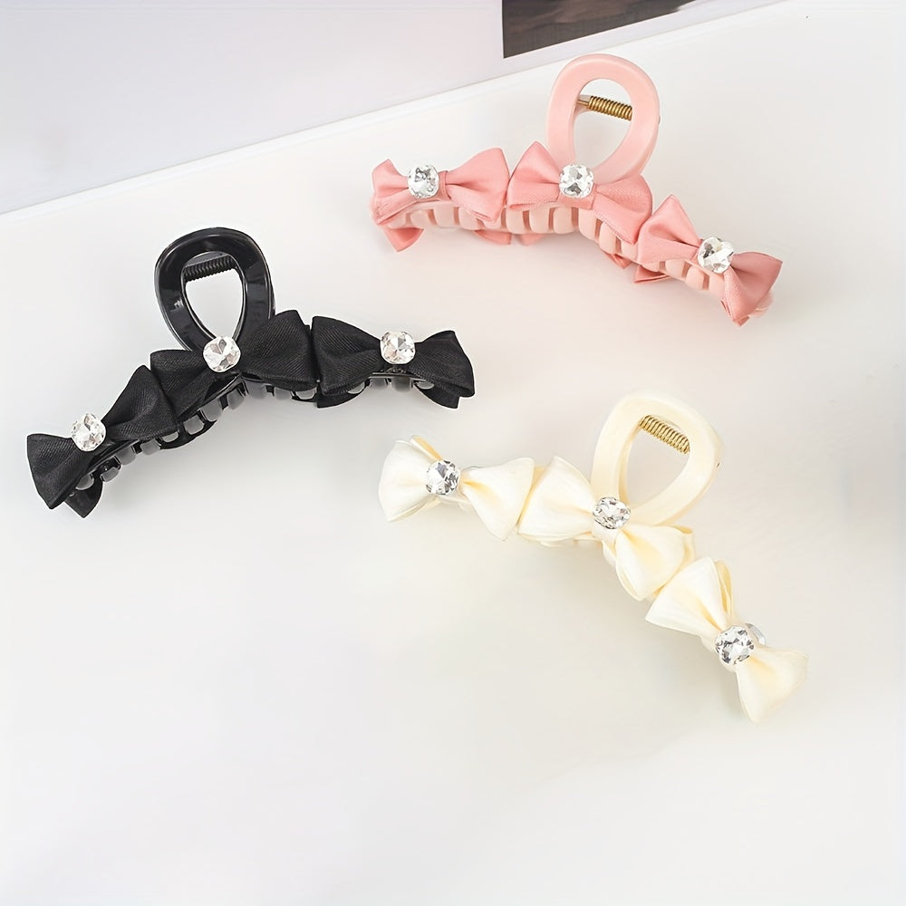 3pcs Bow Knot Hair Clip, Sweet & Versatile Accessory
