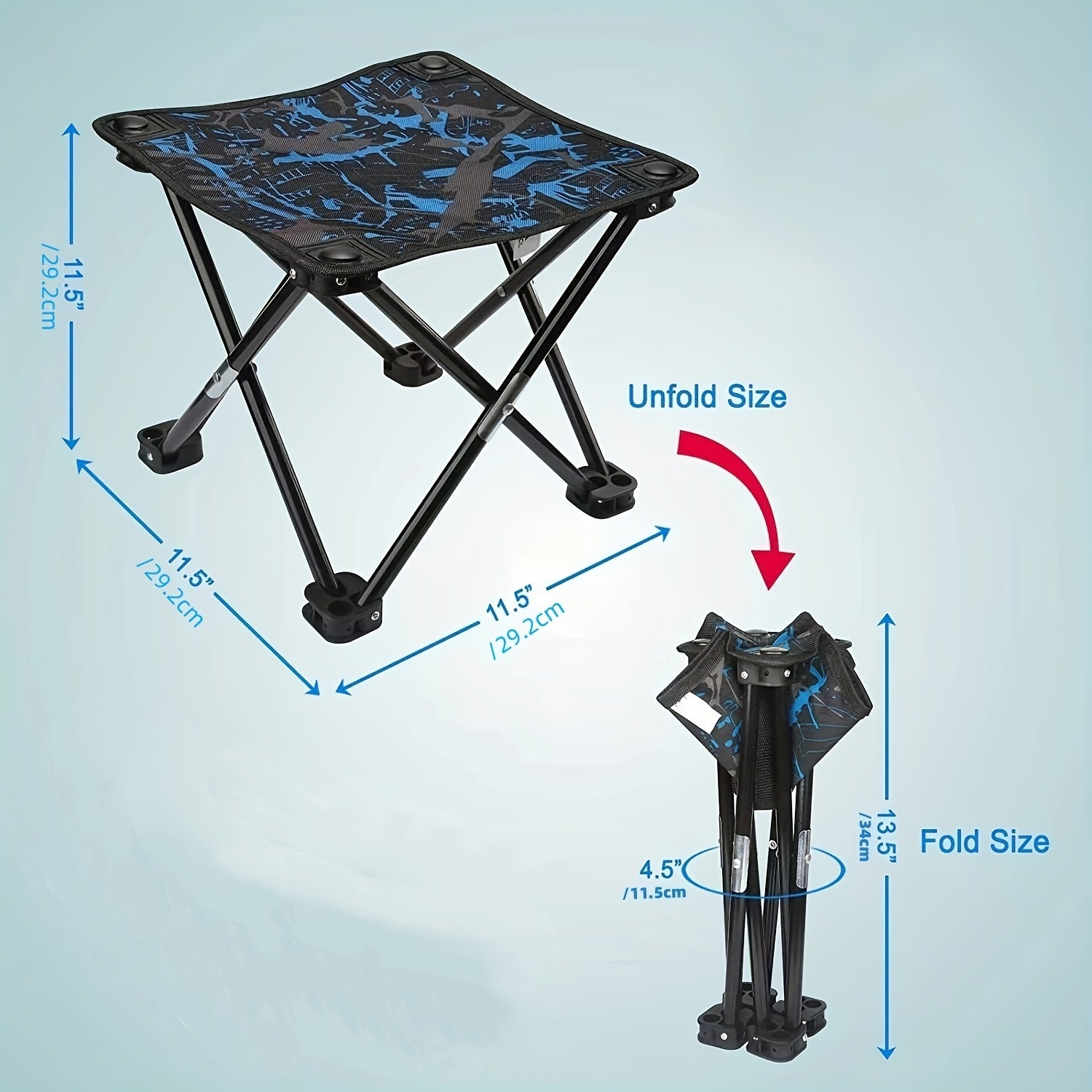 Portable Folding Stool with Carry Bag for Outdoor Activities