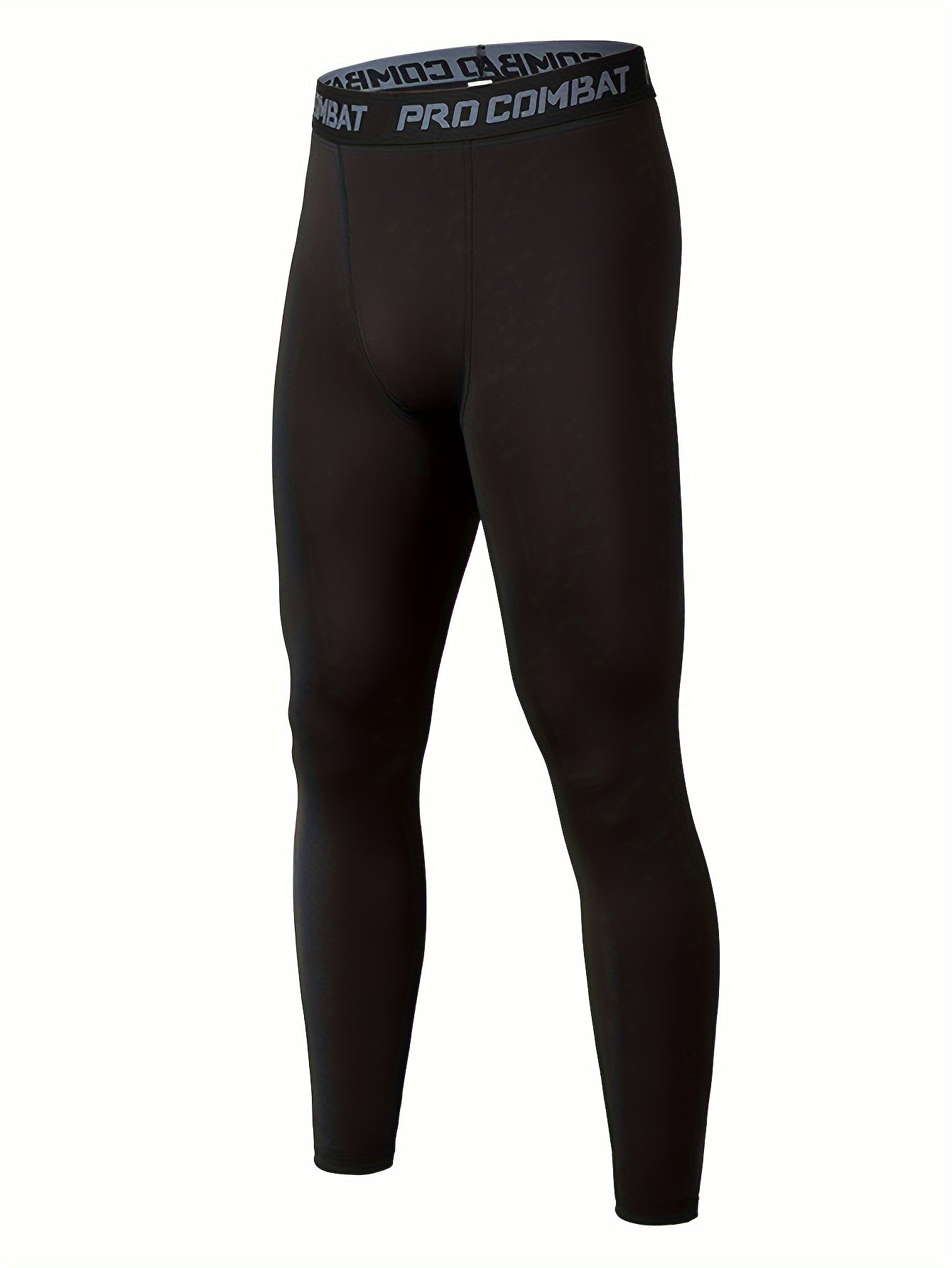 Men's Alphabets Pattern Compression Pants for Outdoor Fitness