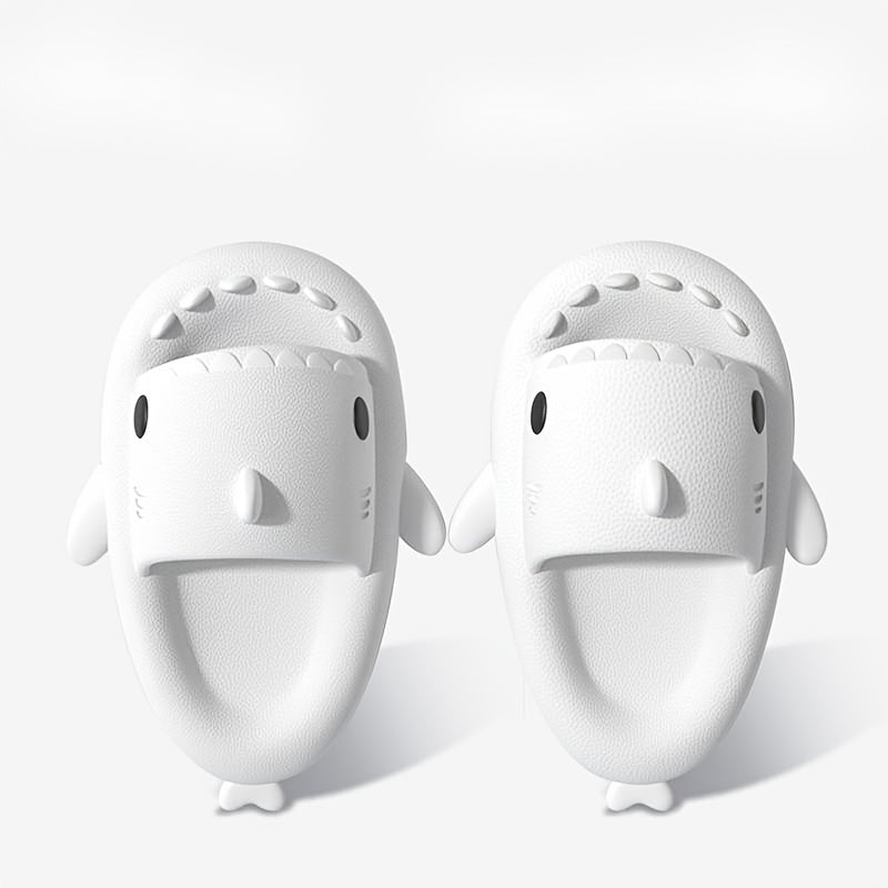 QYA Novelty Shark Slippers Cloud Slides Couple Anime Lightweight Non Slip Shoes