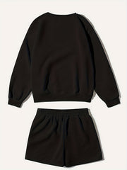  Halloween 2pcs Set Sweatshirt & Shorts Outfits