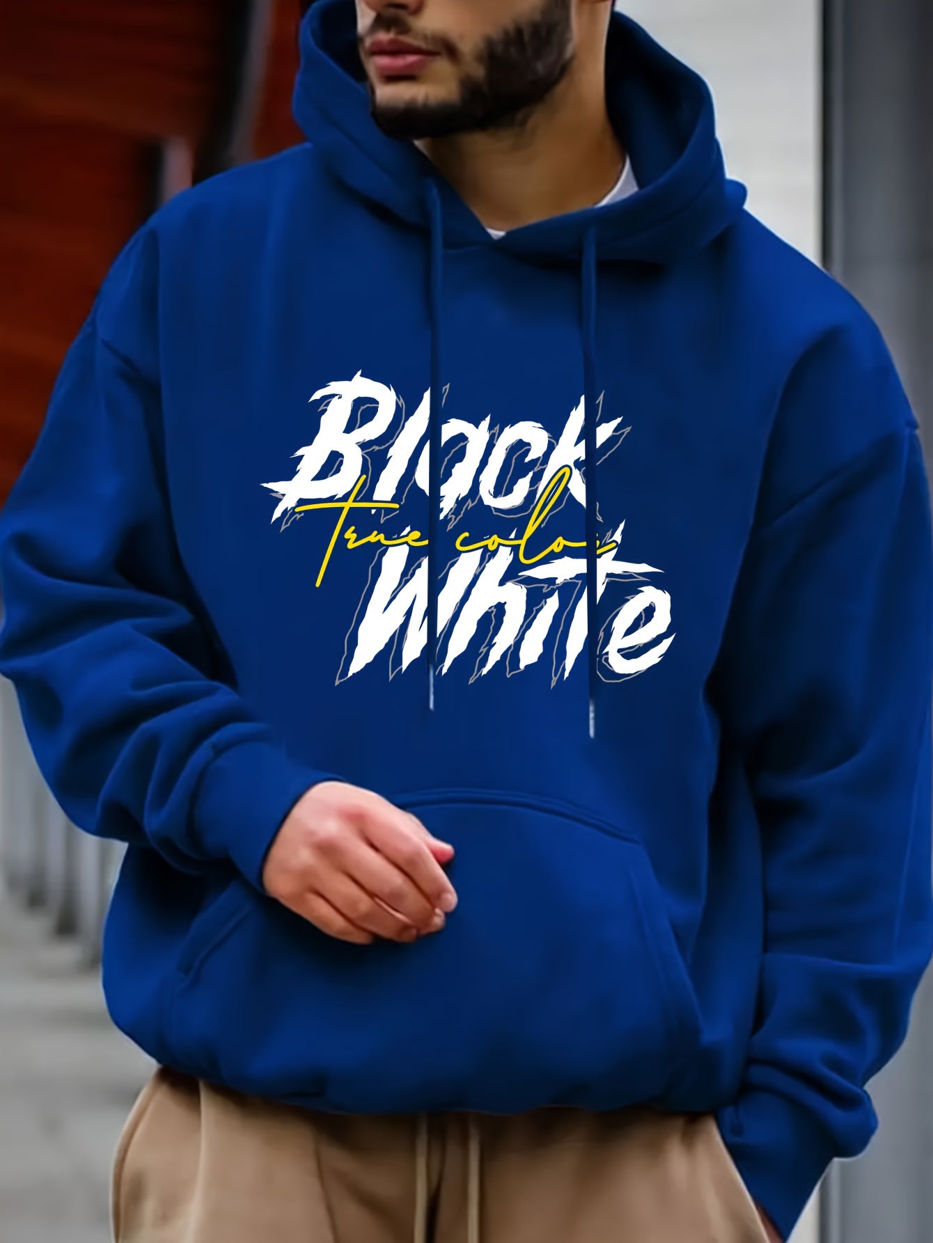 Men's Graphic Print Hoodie Pullover Sweatshirt