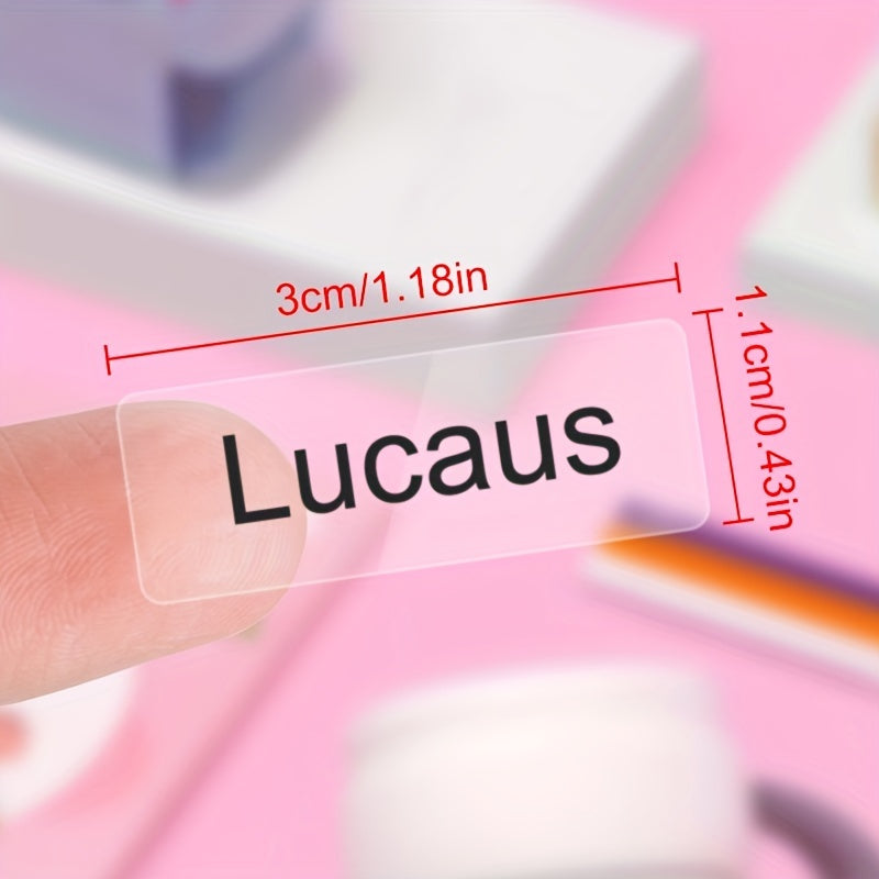 30 Custom Waterproof Name Stickers 3x1 Medium Size Personalized First Name Label