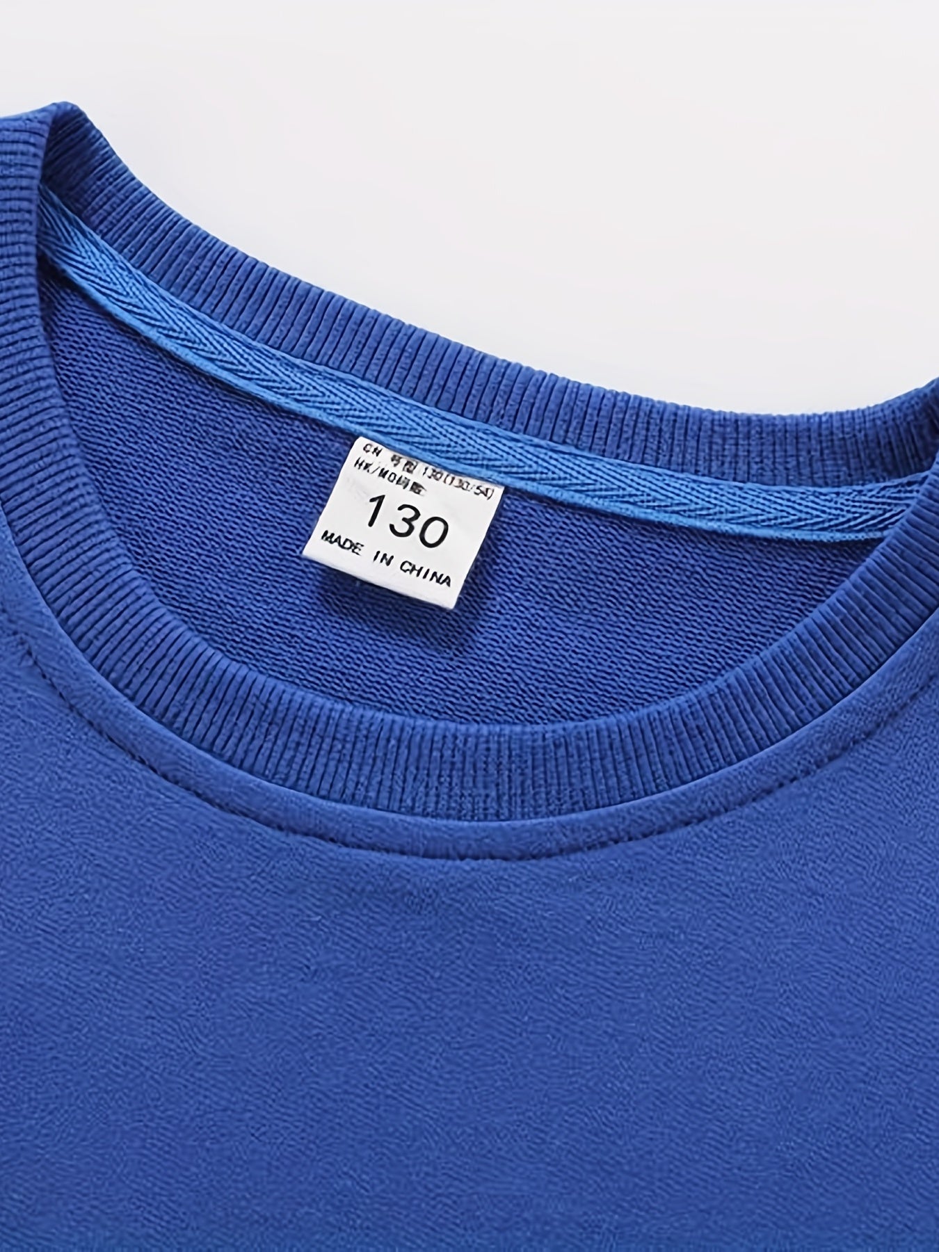 2 Boys Solid Pullover Sweatshirt Crew Neck Tops Kids Clothing
