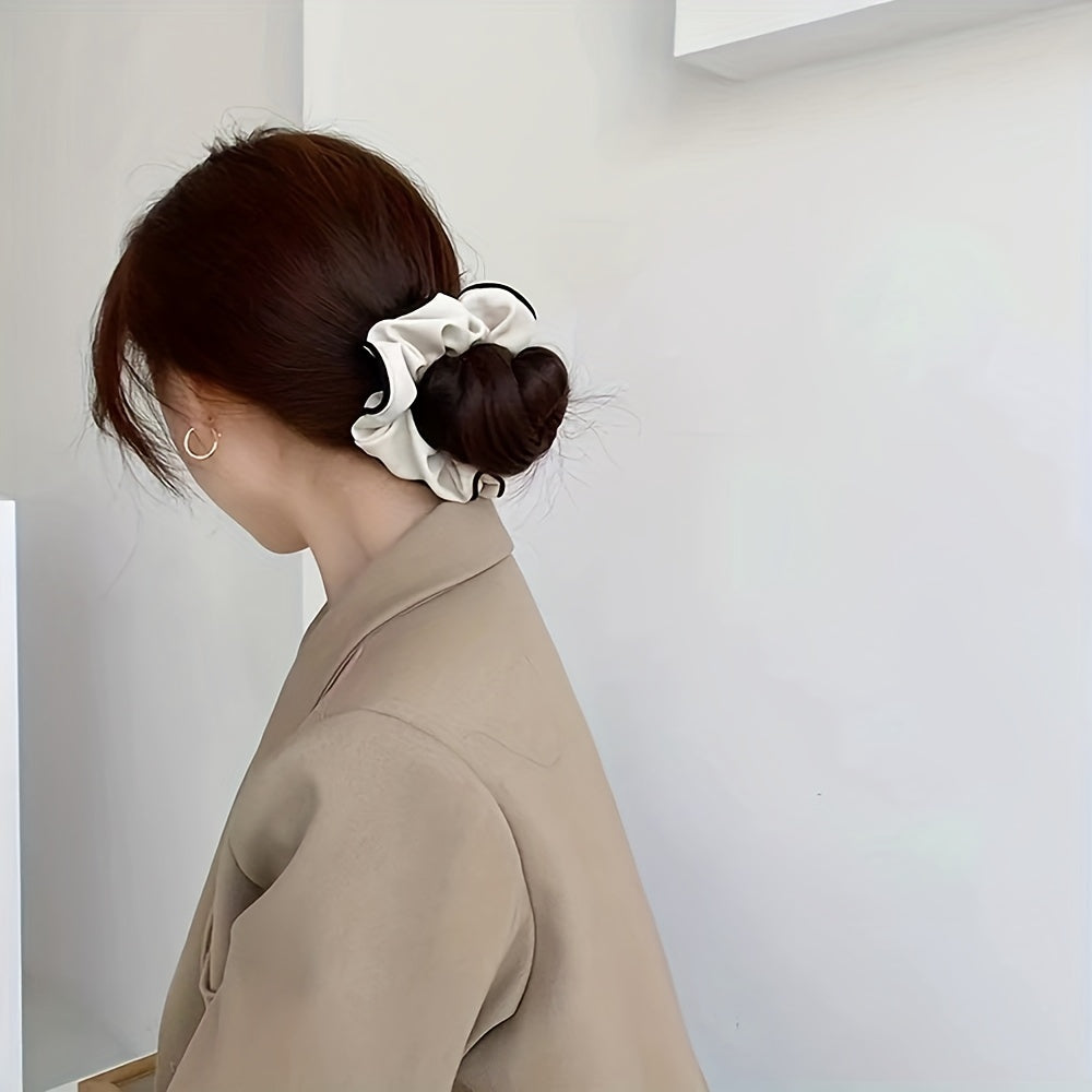 2pcs Soft Block French Hair Scrunchies for Women Girls