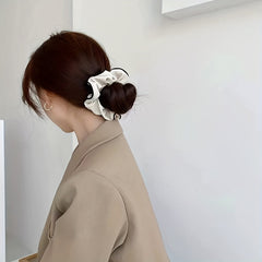 2pcs Soft Block French Hair Scrunchies for Women Girls