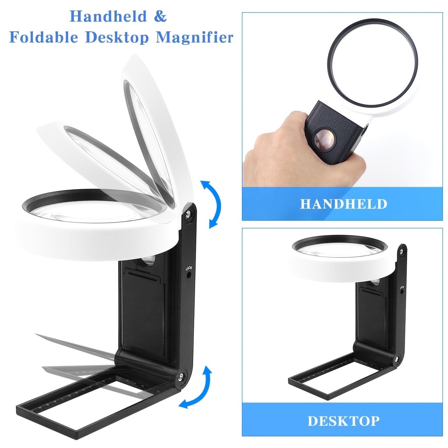 LED Lighted Magnifier Portable Magnifying Glass