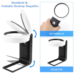 LED Lighted Magnifier Portable Magnifying Glass