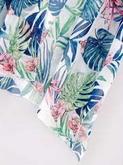  Tropical Print Kimono Cover Up