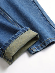 Slim Fit Ripped Jeans Men Distressed Denim Pants