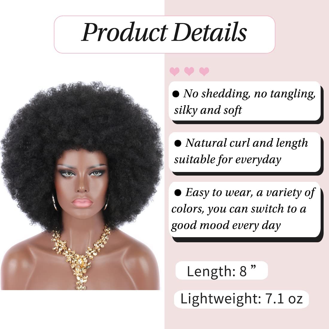 Afro Kinky Curly Hair Wigs Synthetic Fiber Hair Replacement Wigs