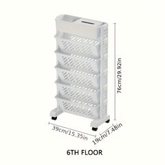 1PC Combinable Office Bookshelf 5-6 Layers Storage Rack