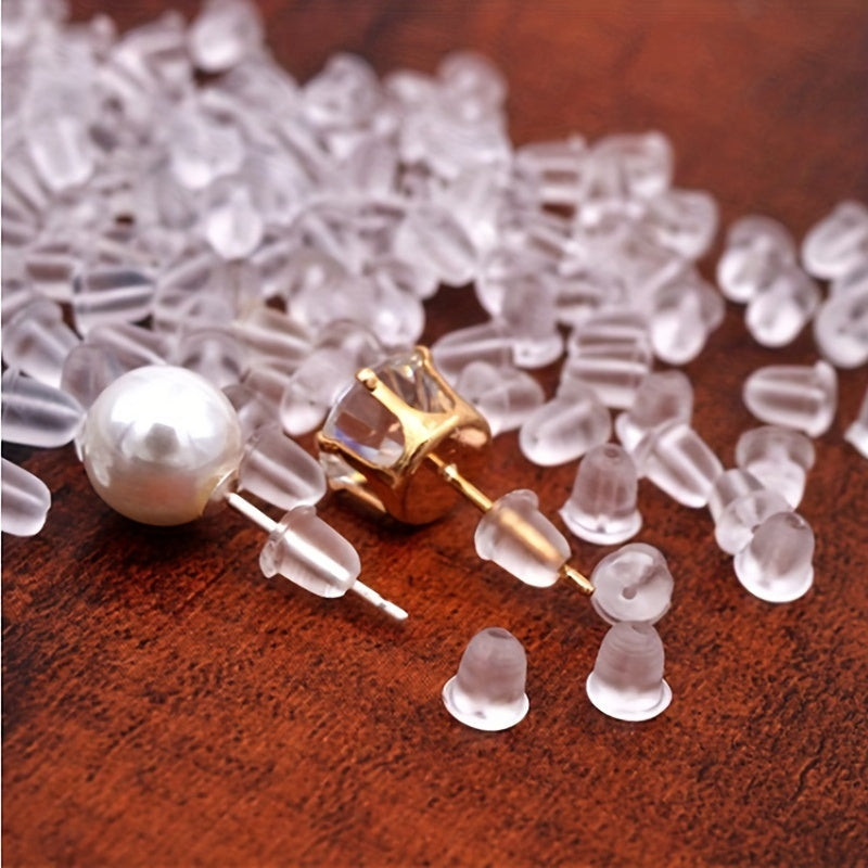 100pcs Silicone Earring Back Stoppers for Stud Earrings DIY Accessories