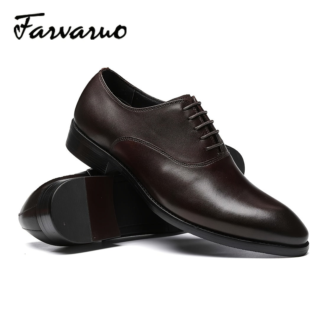 FARWARWO Men's Oxford Shoes Pointed Toe Comfortable Dress Shoes