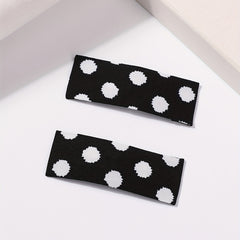 2pcs Polka Dot Snap Clip Hair Clip for Women Girls