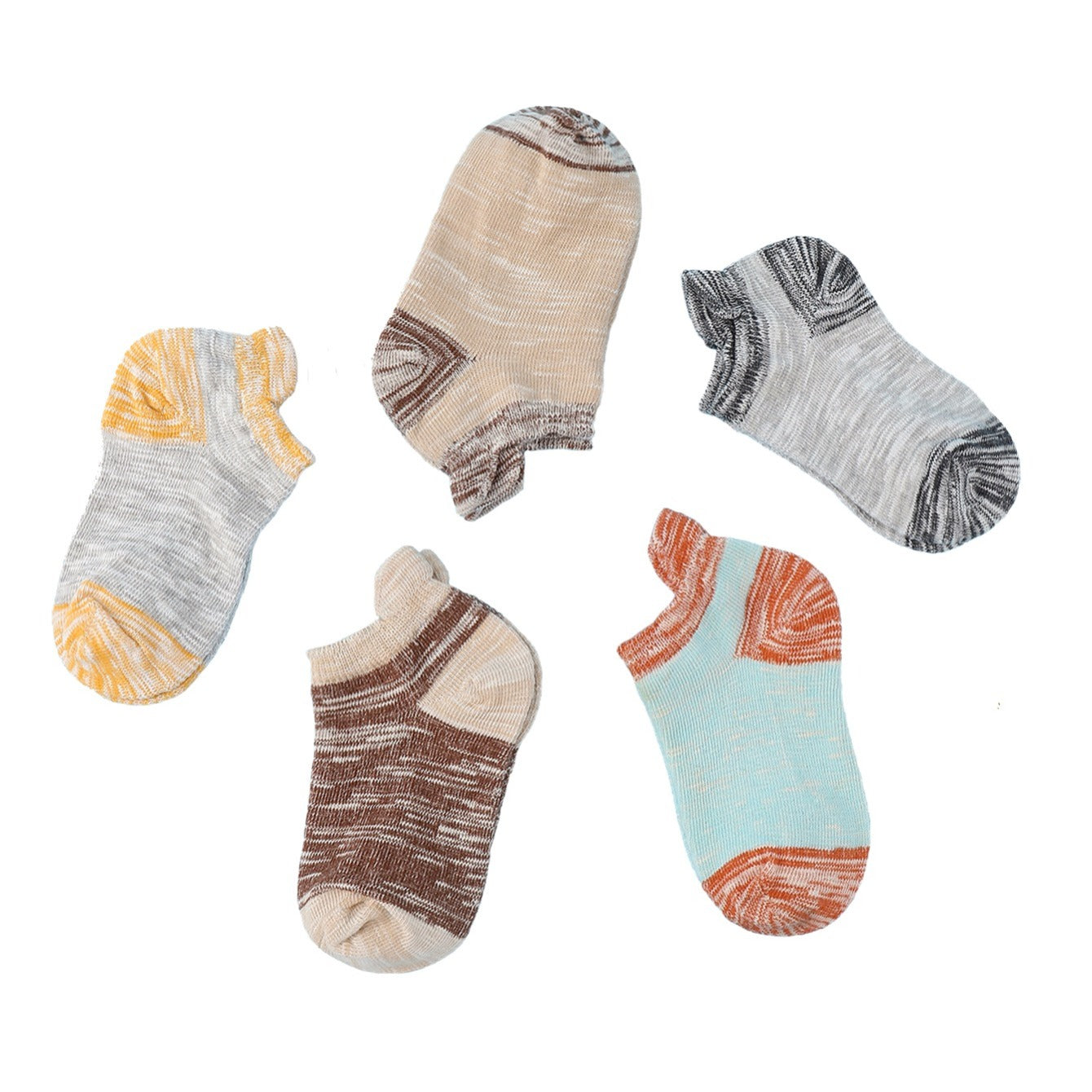 5pcs Kids' Cotton Striped Socks