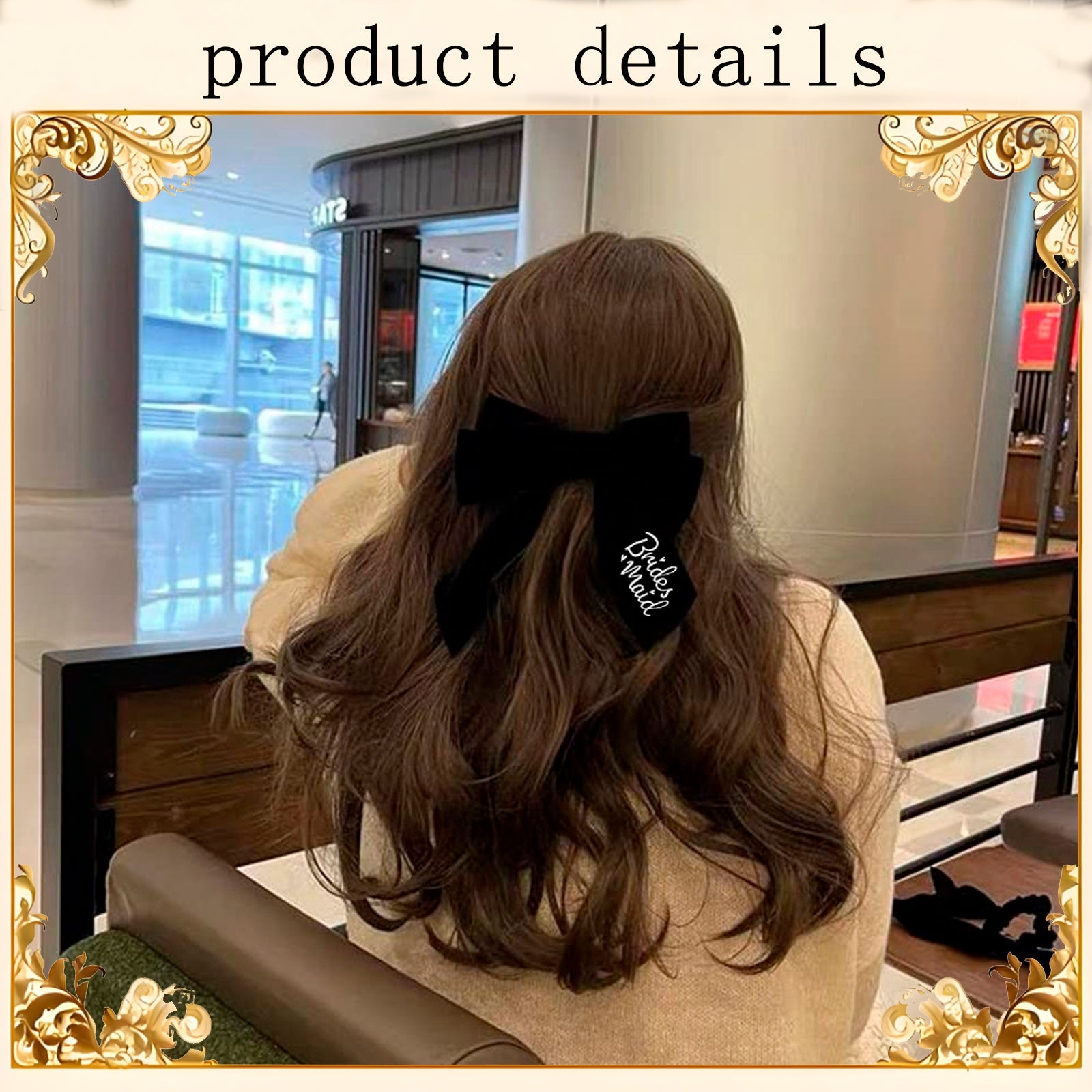 Wedding Bow Hair Accessory for Bridal Party Events
