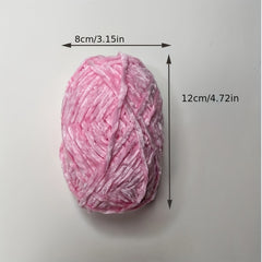 3pcs 50g Chenille Hand Woven Polyester for Hats Bags Dolls Accessories