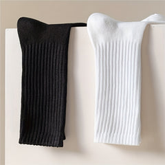 6 Pairs Comfy Breathable Solid Socks Women's Stockings Hosiery