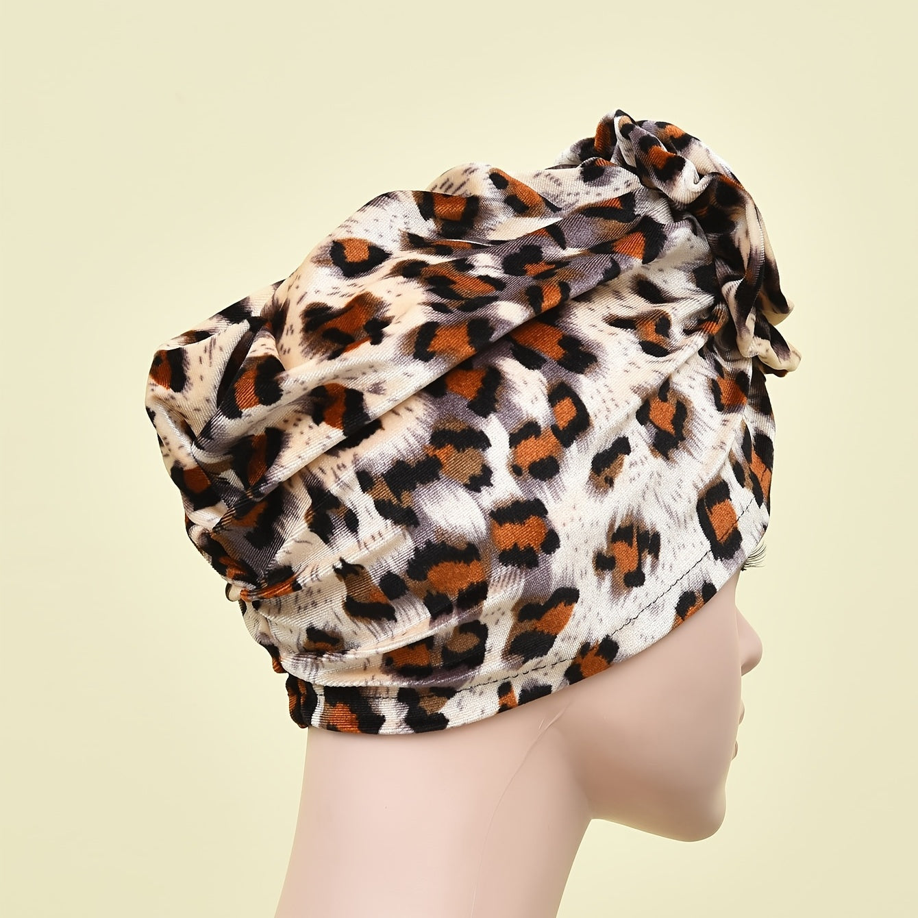 Leopard Print Bandana Cap for Women Girls