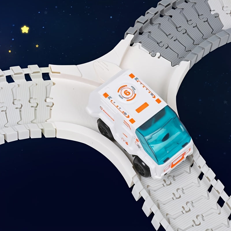 221pcs Space Train Track Set with Astronauts and Space Car