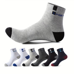 Men's Outdoor Breathable Mid Tube Socks for Running Cycling Basketball
