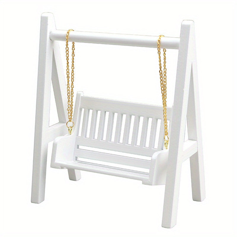 Dollhouse Mini Furniture Garden Swing Ornament