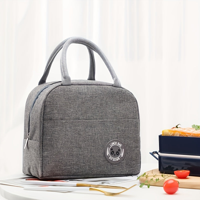 Insulated Animal Print Oxford Fabric Leakproof Multiple Compartments Lunch Bag