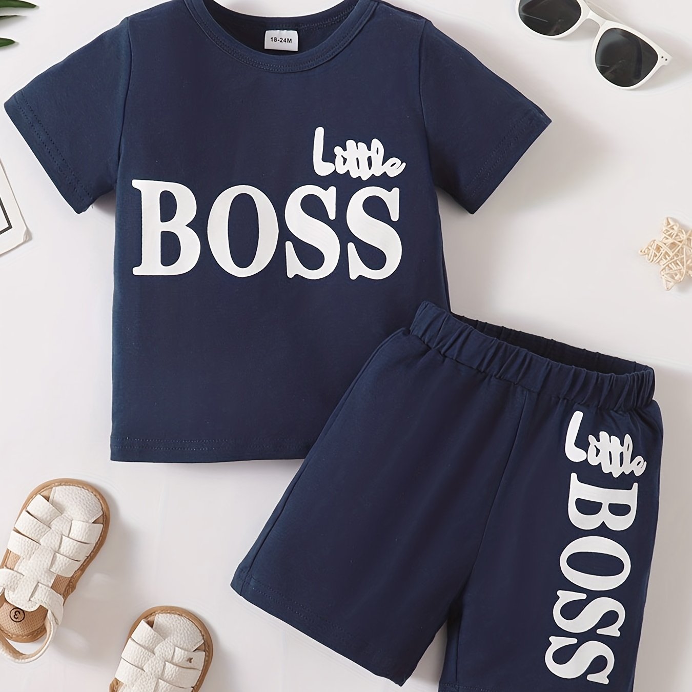 2 Boys Cotton Tees & Short Set Casual Summer Kids Outfits