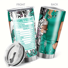 20oz Stainless Steel Nurse Pattern Tumbler Cup