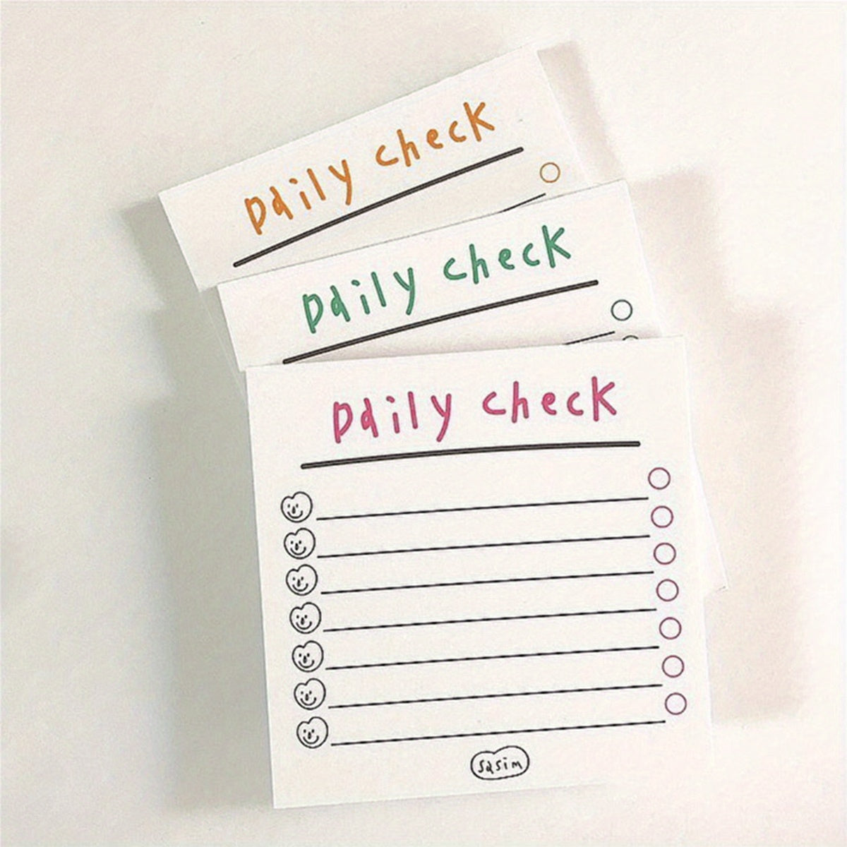 50-Sheet English List Striped Notepad